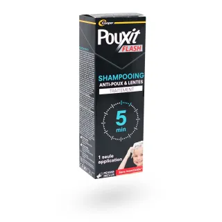 Pouxit Flash shampooing anti-poux & lentes traitement 5 min 100 ml + peigne