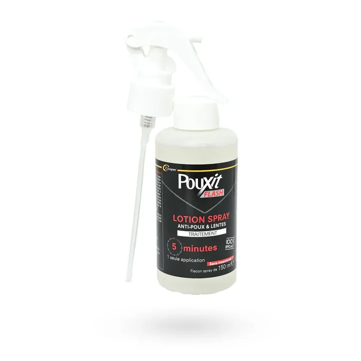 Pouxit Flash Lotion Spray Anti-Poux & Lentes 150 ml - Traitement 5 minutes | Pharmacie en ligne