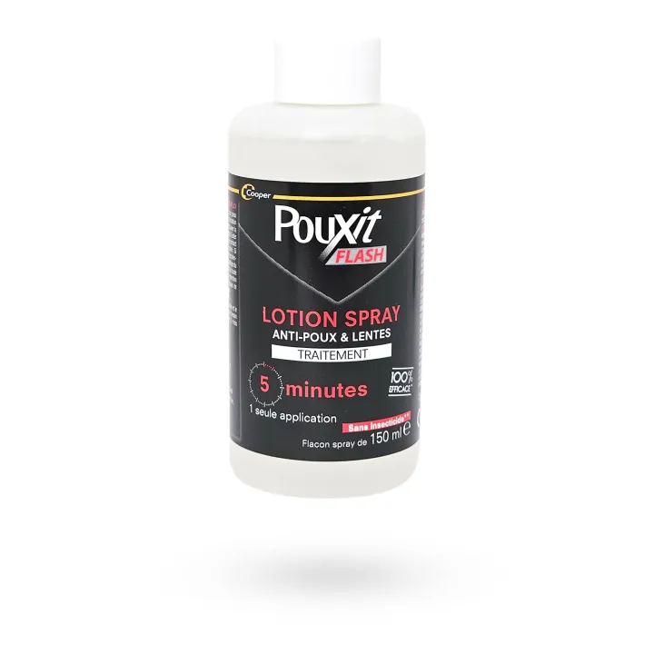 Pouxit Flash Lotion Spray Anti-Poux & Lentes 150 ml - Traitement 5 minutes | Pharmacie en ligne