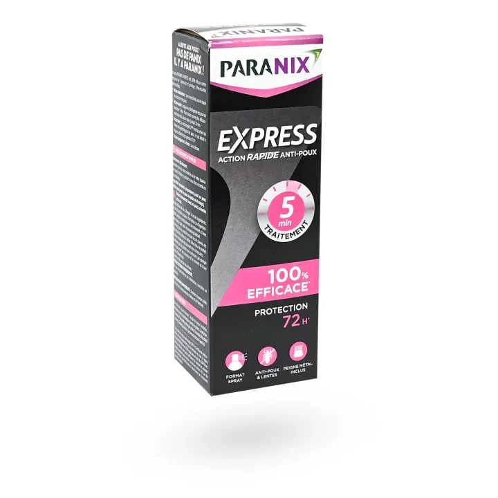 Paranix Express spray anti-poux action rapide 5 min peigne inclus 100 ml