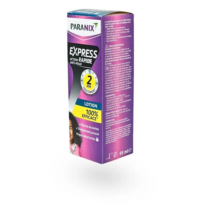 Paranix Express Lotion 2 minutes 95 ml | Traitement anti-poux & lentes sans insecticide – Pharmacie en ligne