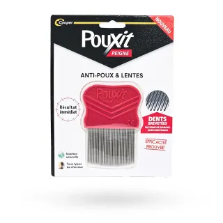 Pouxit peigne anti-poux & lentes métallique