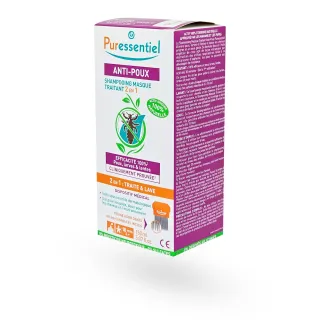 Puressentiel Anti-poux shampooing masque traitant 2 en 1 peigne inclus 150 ml