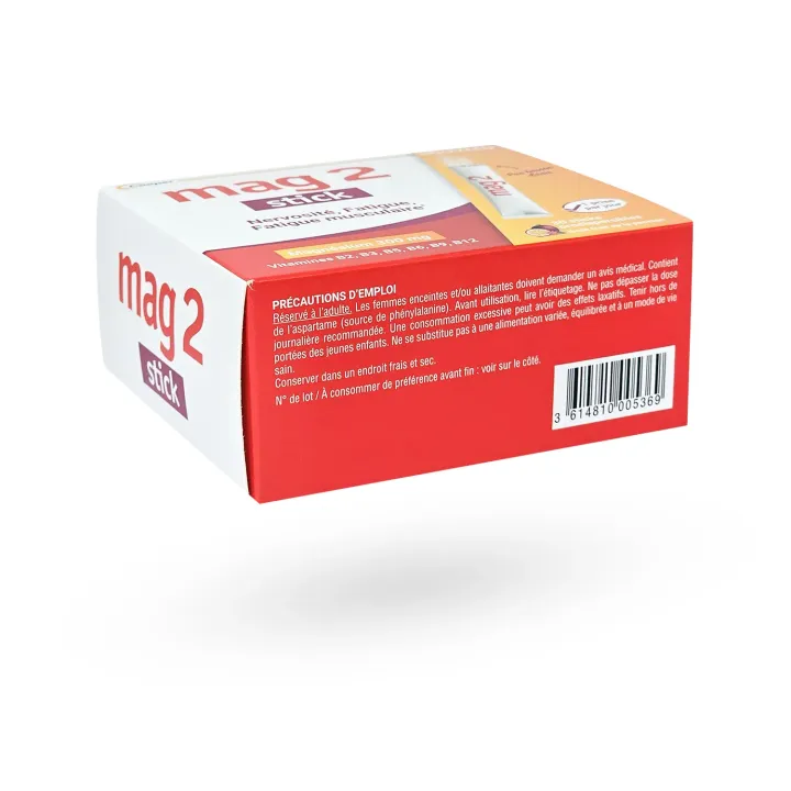 Mag 2 Stick Magnésium 300 mg 30 sticks - Fatigue et nervosité | Pharmacie en ligne
