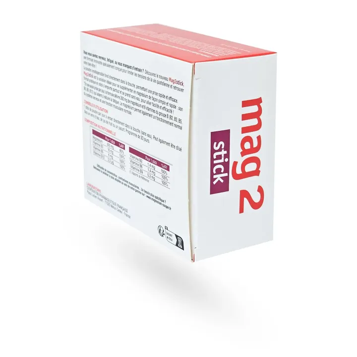 Mag 2 Stick Magnésium 300 mg 30 sticks - Fatigue et nervosité | Pharmacie en ligne