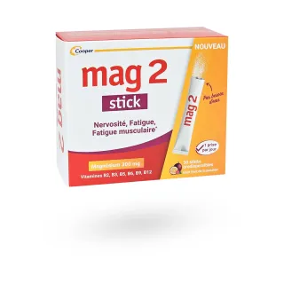 Mag 2 stick magnésium 300 mg fruit de la passion 30 sticks Mag 2 stick magnésium 300 mg fruit de la passion 30 sticks