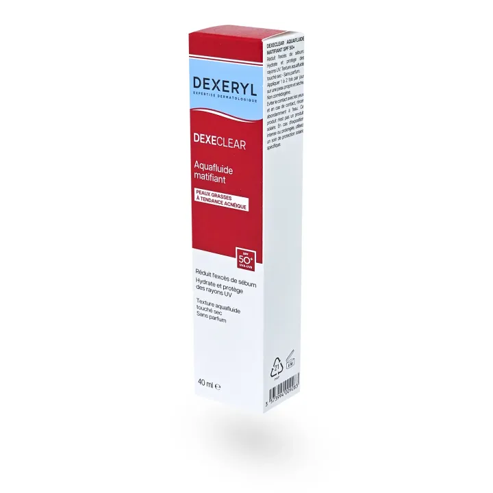 Aquafluide matifiant SPF 50+ Dexeclear Dexeryl – Soin matifiant | Pharmacie en ligne