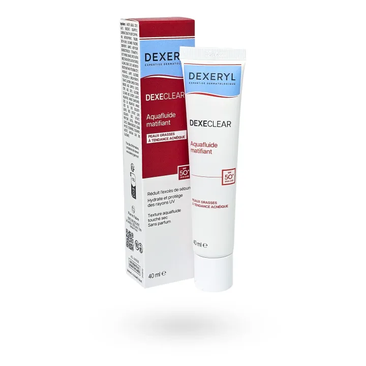Aquafluide matifiant SPF 50+ Dexeclear Dexeryl – Soin matifiant | Pharmacie en ligne