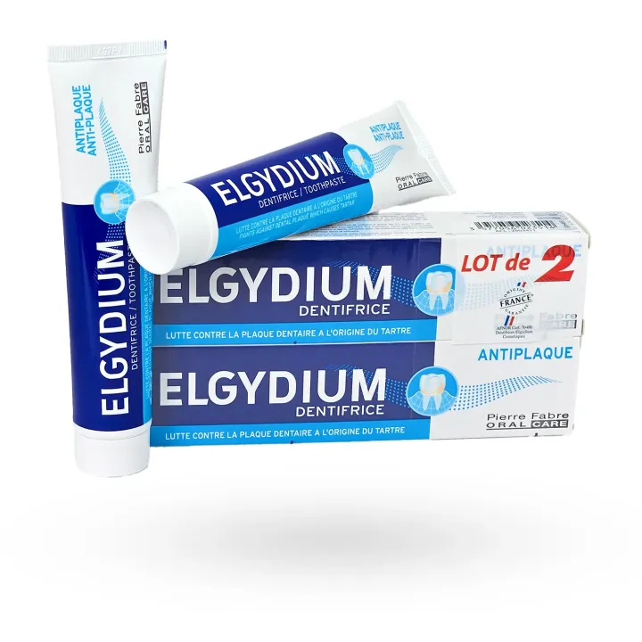 Elgydium dentifrice antiplaque Carbonate de Calcium et chlorhexidine | 50 ml, 75 ml ou lot de 2 x 75 ml