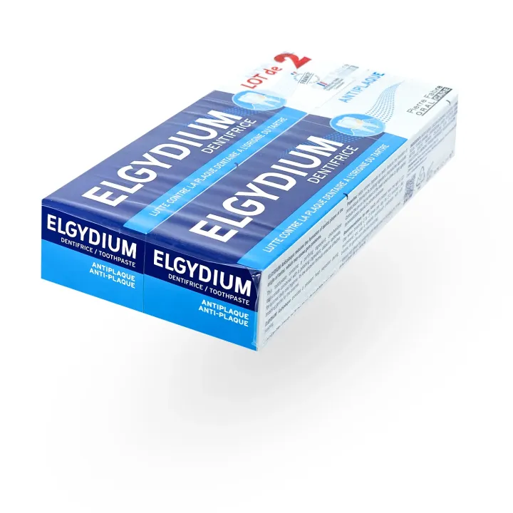 Elgydium dentifrice antiplaque Carbonate de Calcium et chlorhexidine | 50 ml, 75 ml ou lot de 2 x 75 ml
