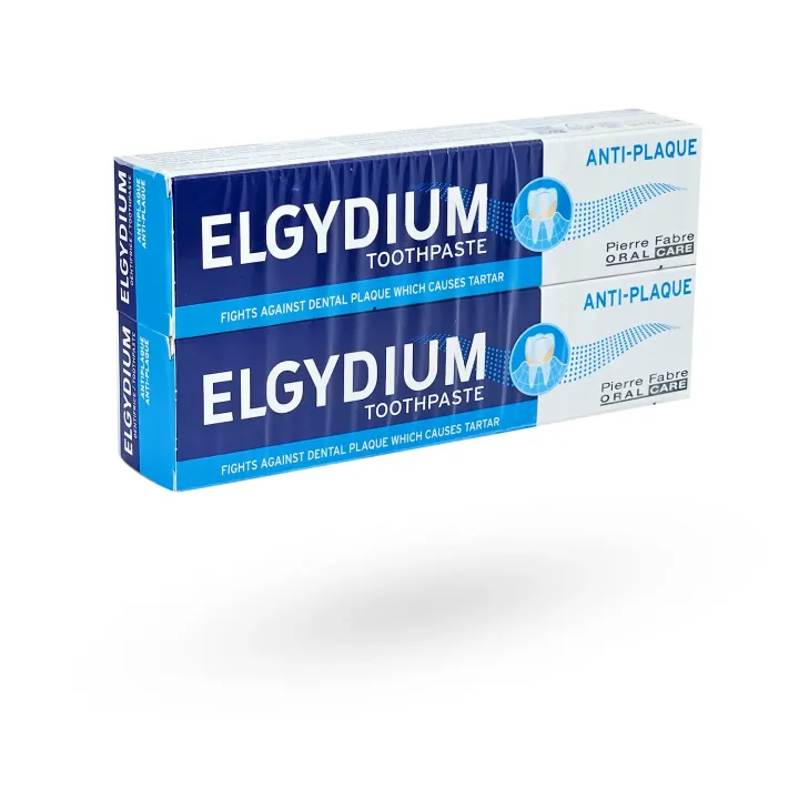 Elgydium dentifrice antiplaque Carbonate de Calcium et chlorhexidine | 50 ml, 75 ml ou lot de 2 x 75 ml
