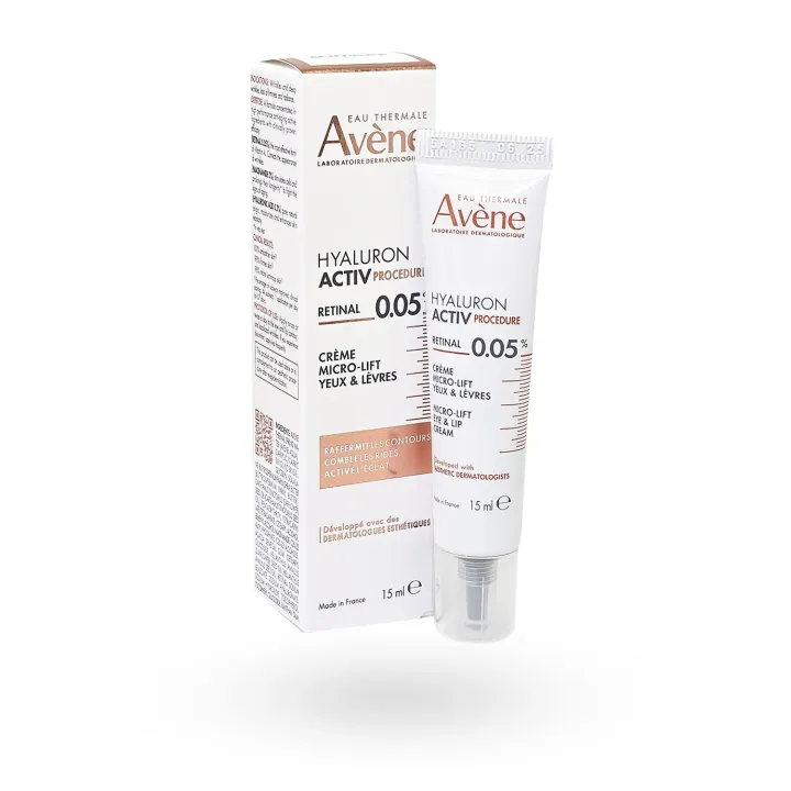 Avène Hyaluron Activ PROCEDURE Retinal 0,05% | Crème micro-lift yeux & lèvres 15 ml
