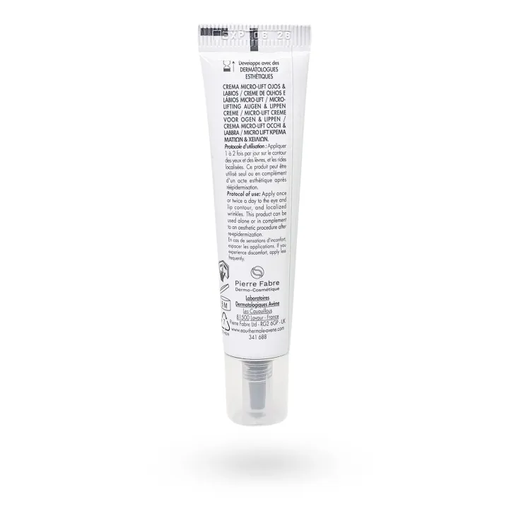 Avène Hyaluron Activ PROCEDURE Retinal 0,05% | Crème micro-lift yeux & lèvres 15 ml