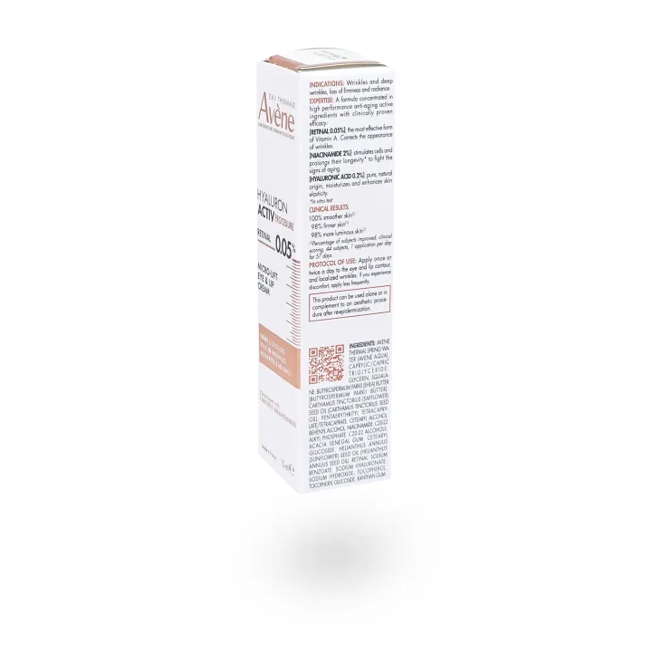 Avène Hyaluron Activ PROCEDURE Retinal 0,05% | Crème micro-lift yeux & lèvres 15 ml