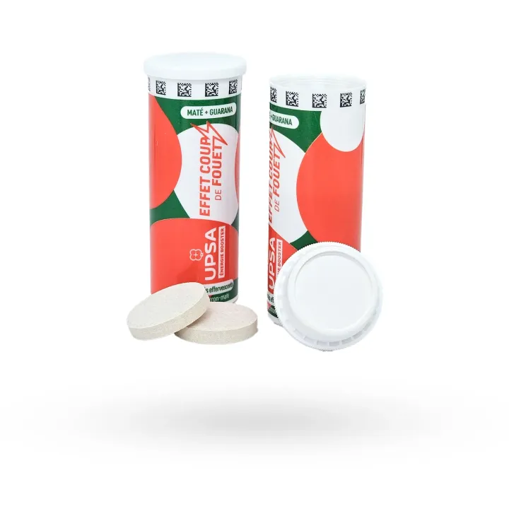 UPSA Énergie Booster 20 comprimés effervescents – Coup de fouet maté et vitamines