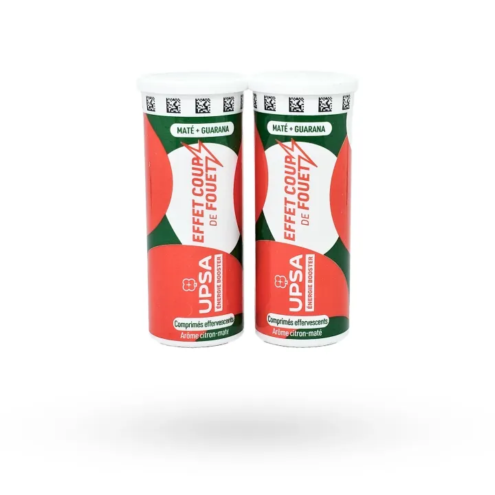 UPSA Énergie Booster 20 comprimés effervescents – Coup de fouet maté et vitamines