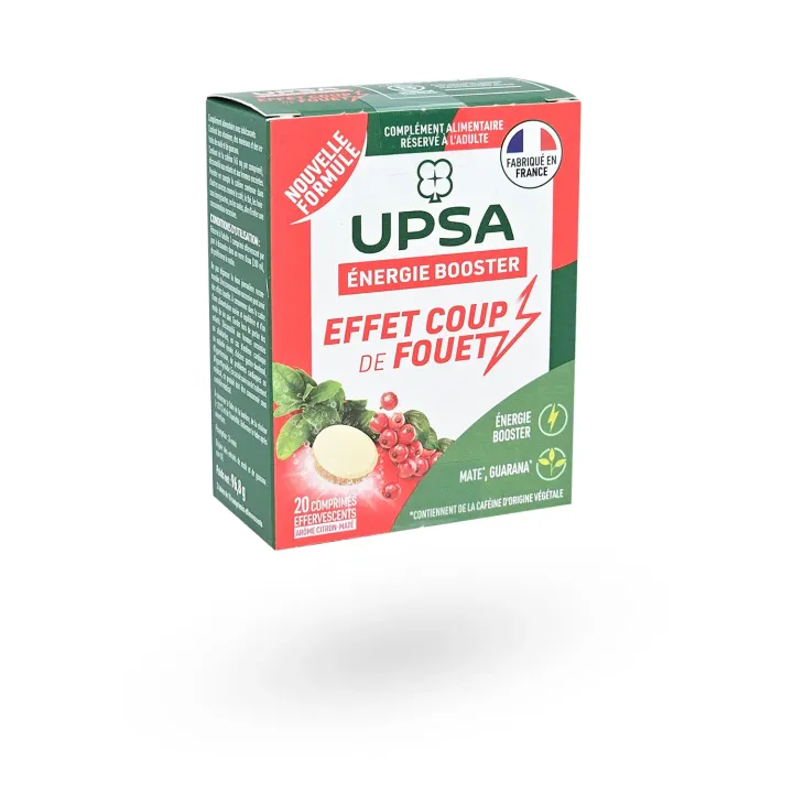 UPSA énergie booster effet coup de fouet 20 comprimés effervescents