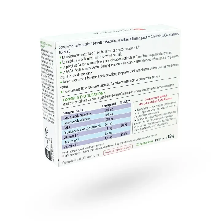 Forté Pharma Forté Nuit 8 h – 30 comprimés | Sommeil réparateur et endormissement rapide
