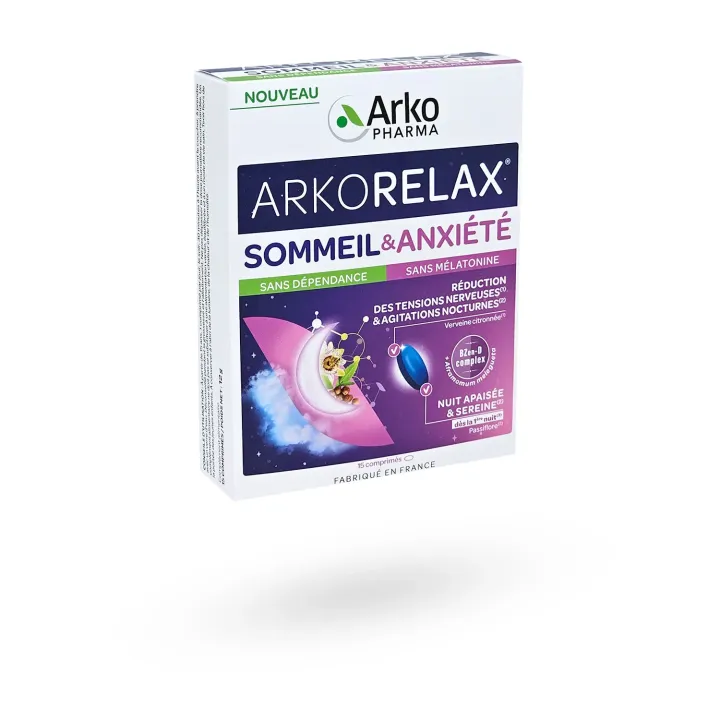 Arkorelax Sommeil & Anxiété Arkopharma 15 comprimés