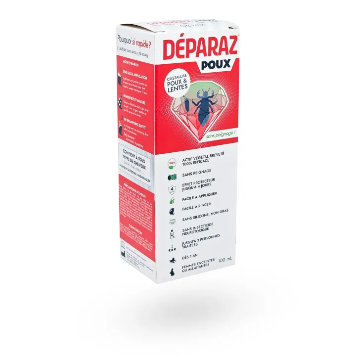 Déparaz Poux – Lotion anti‑poux cristallisante sans peignage | Pharmacie en ligne