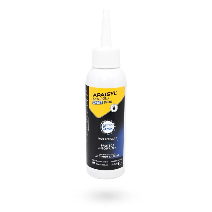 Apaisyl Xpert Plus – Lotion anti‑poux 100 ml | Action 5 min & protection 72 h | Pharmacie en ligne