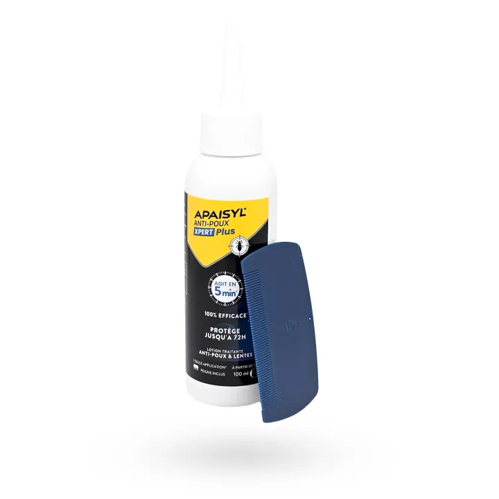 Apaisyl Xpert Plus – Lotion anti‑poux 100 ml | Action 5 min & protection 72 h | Pharmacie en ligne