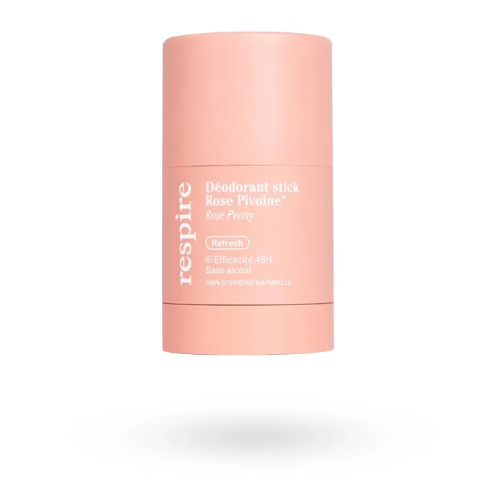 Déodorant Respire stick Rose Pivoine Refresh efficacité 48 h 50 g