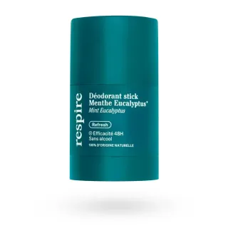 Déodorant Respire stick Menthe Eucalyptus Refresh efficacité 48 h 50 g