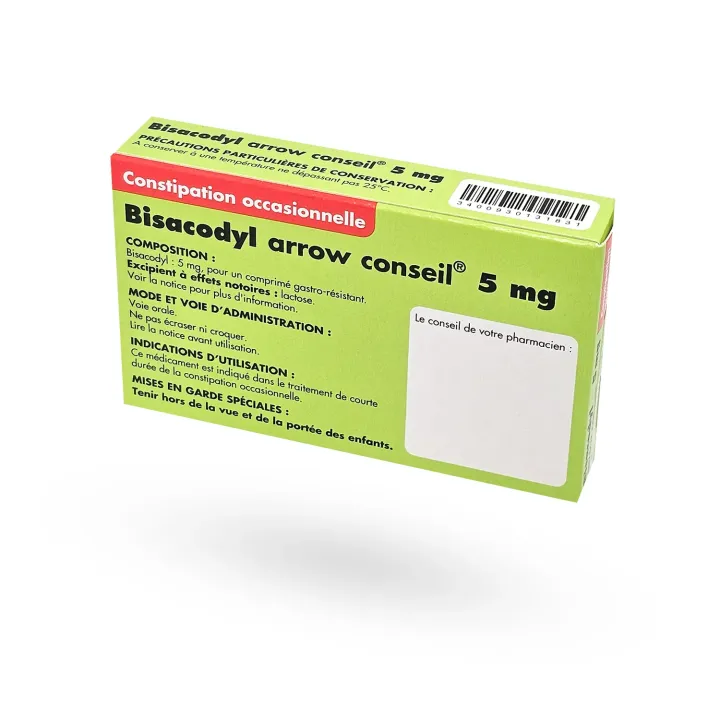 Bisacodyl Arrow conseil 5 mg 30 comprimés - Constipation occasionnelle | Pharmacie en ligne