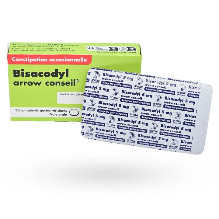 Bisacodyl Arrow conseil 5 mg 30 comprimés - Constipation occasionnelle | Pharmacie en ligne