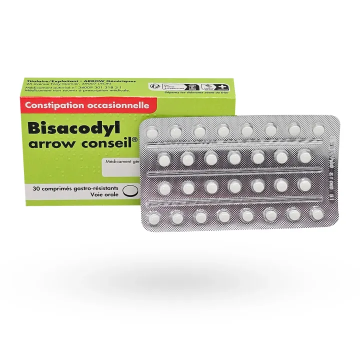 Bisacodyl Arrow conseil 5 mg 30 comprimés - Constipation occasionnelle | Pharmacie en ligne