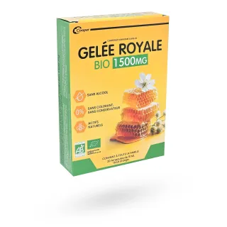 Gelée Royale BIO 1500 mg Cooper 20 ampoules 10 ml goût orange