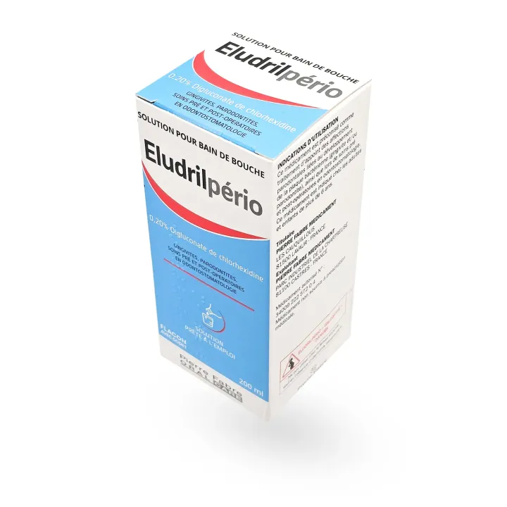 Eludrilpério Bain de bouche 200 ml - Antiseptique buccal | Pharmacie en ligne