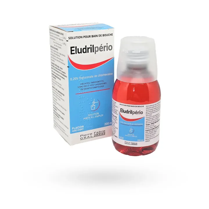 Eludrilpério Bain de bouche 200 ml - Antiseptique buccal | Pharmacie en ligne