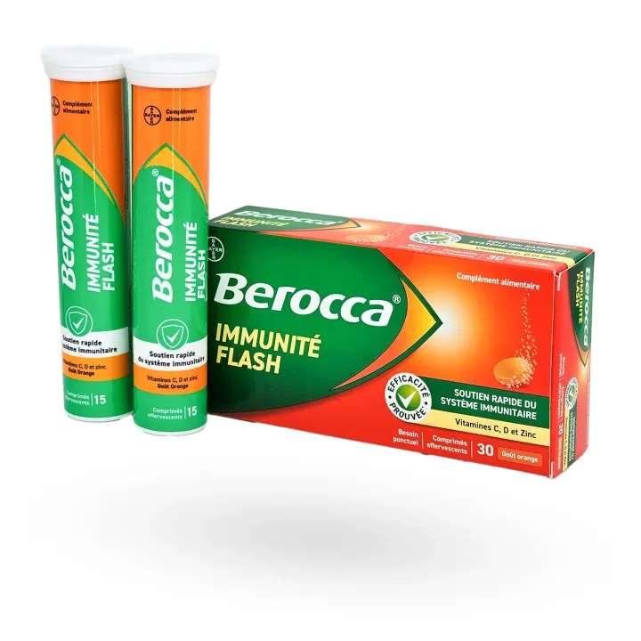 Berocca Immunité Flash 30 comprimés effervescents – Renforce l’immunité | Pharmacie en ligne