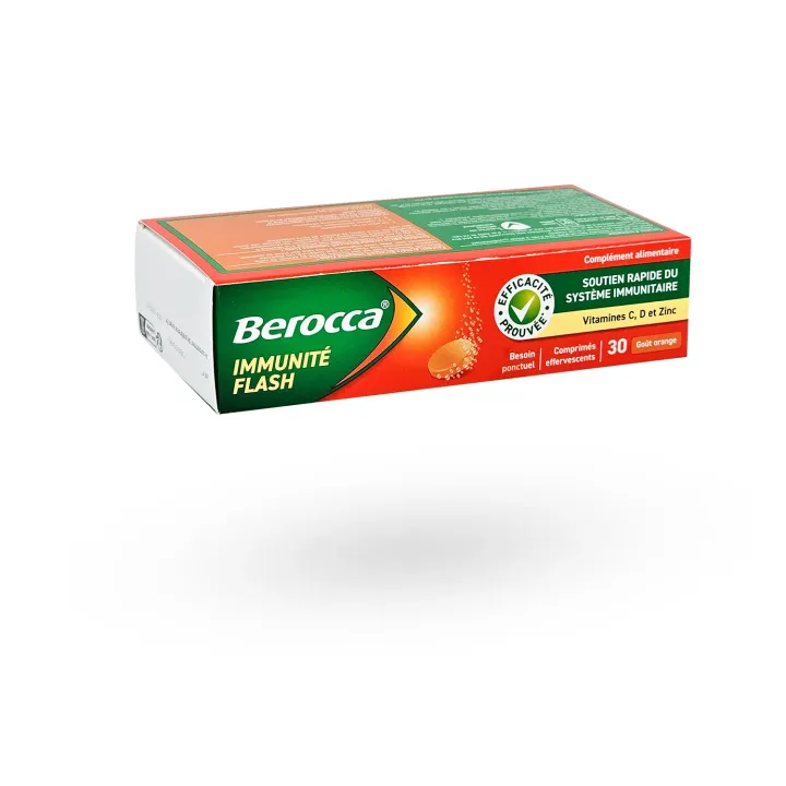 Berocca Immunité Flash 30 comprimés effervescents – Renforce l’immunité | Pharmacie en ligne