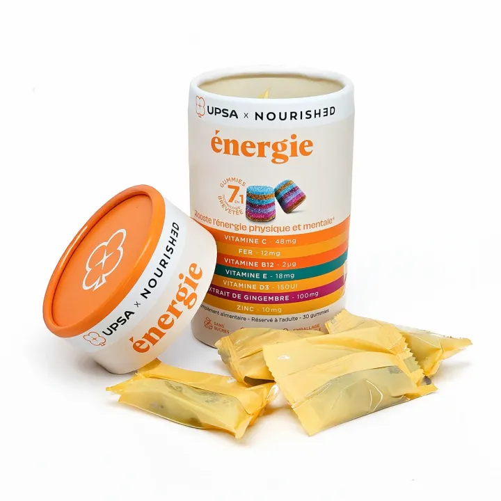 UPSA Nourished Énergie 7 en 1 – 30 Gummies sans sucre | Pharmacie en ligne