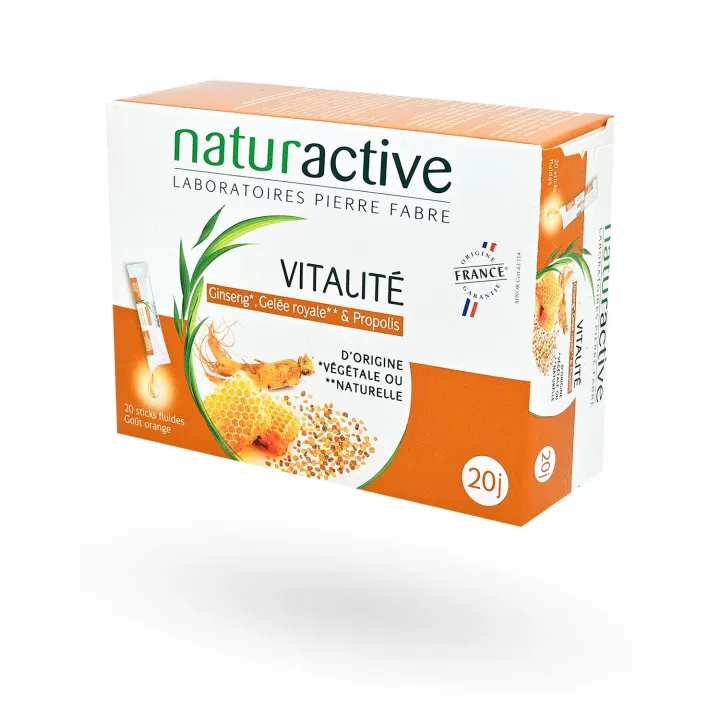 Naturactive Vitalité Ginseng Gelée Royale & Propolis 20 sticks | Pharmacie en ligne