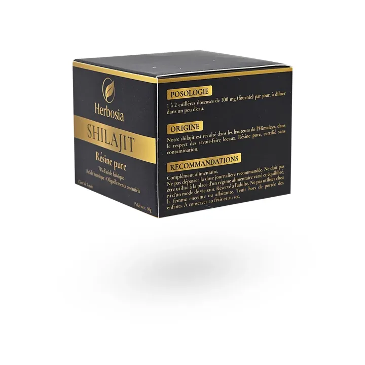 Shilajit Herbosia Résine Pure 50 g – Acide Fulvique 71 % | Vitalité & Énergie Naturelle | Pharmacie en Ligne