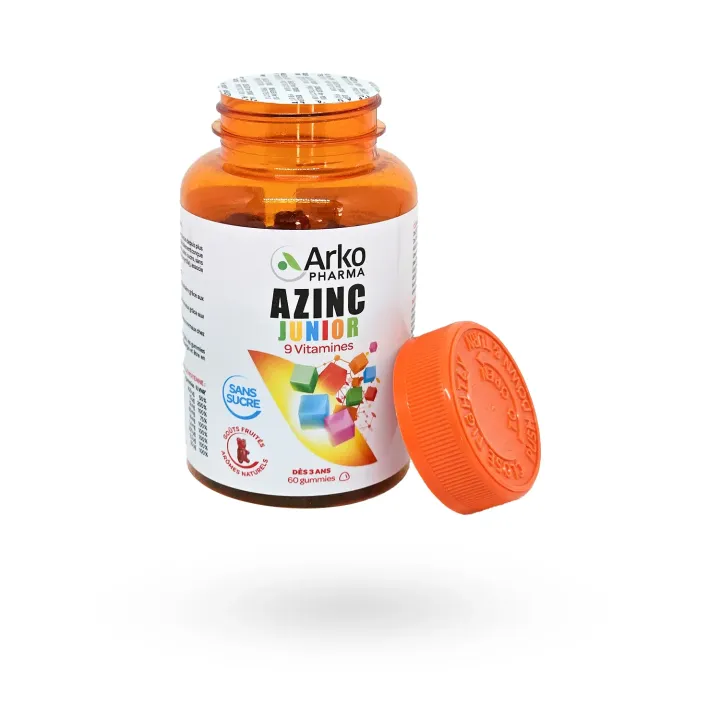 Azinc Junior Gummies Sans Sucre – 9 Vitamines Enfants | Arkopharma | Pharmacie en ligne