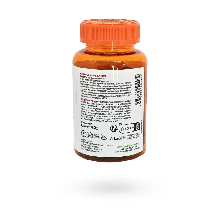 Azinc Junior Gummies Sans Sucre – 9 Vitamines Enfants | Arkopharma | Pharmacie en ligne