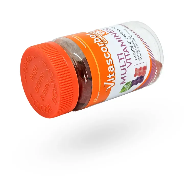 Vitascorbol Gommes Kids Multivitamines 45 gommes – Vitamine D, C, A, B, Zinc pour Enfants
