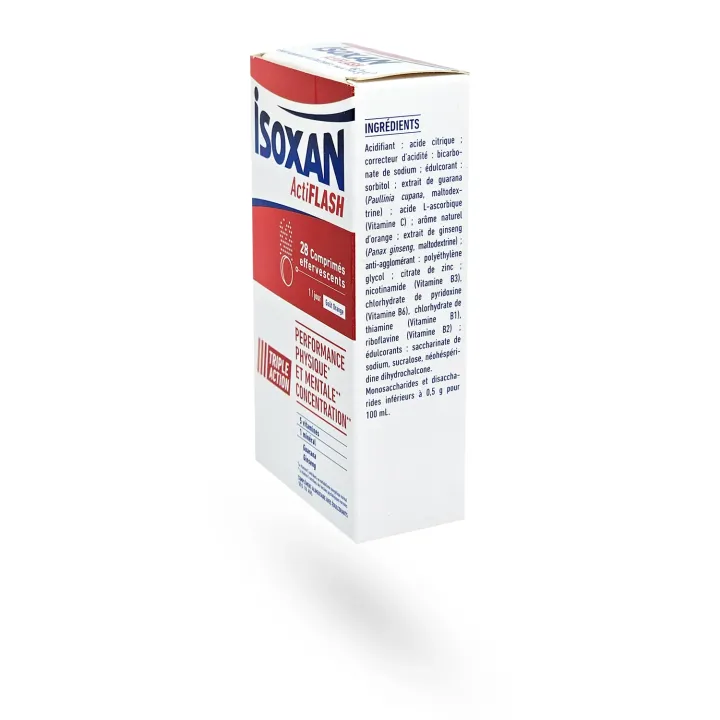 Isoxan ActiFlash Énergie & Concentration - 28 comprimés effervescents | Pharmacie en ligne