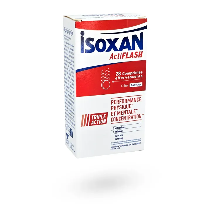 Isoxan ActiFlash Énergie & Concentration - 28 comprimés effervescents | Pharmacie en ligne