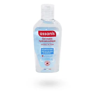Assanis gel mains hydroalcoolique double action 80 ml