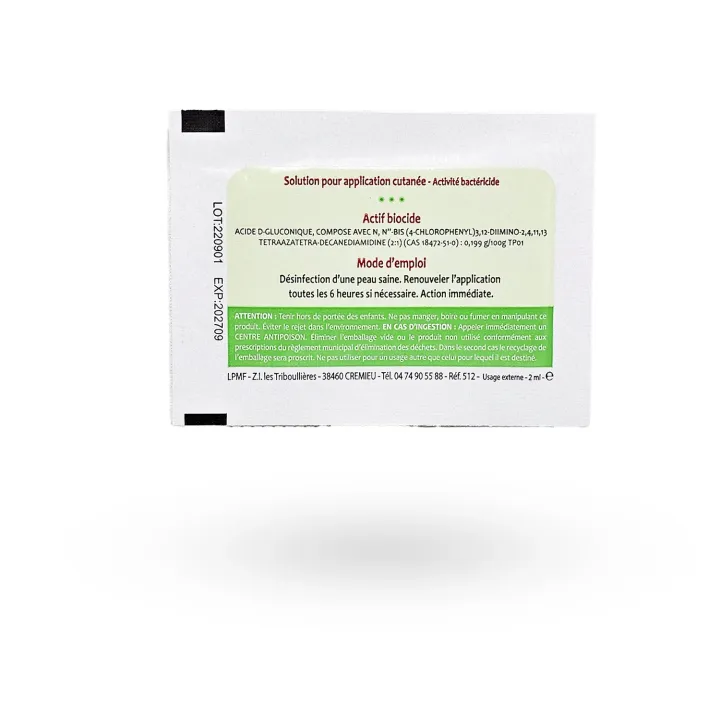 Lingettes à la Chlorhexidine Digluconate LPMF – 10 lingettes antiseptiques | Pharmacie en ligne