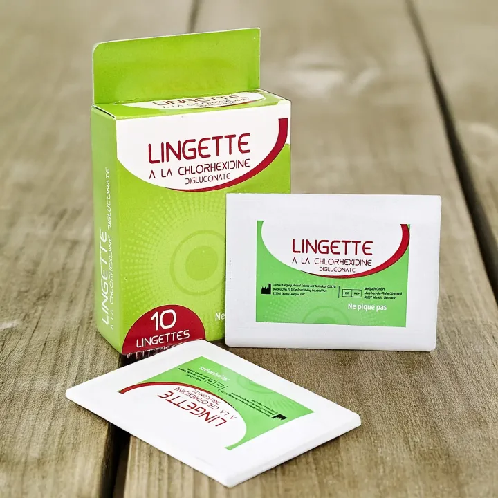 Lingettes à la Chlorhexidine Digluconate LPMF – 10 lingettes antiseptiques | Pharmacie en ligne