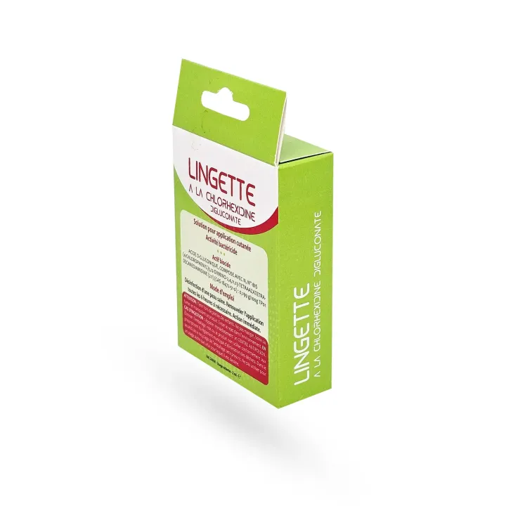 Lingettes à la Chlorhexidine Digluconate LPMF – 10 lingettes antiseptiques | Pharmacie en ligne