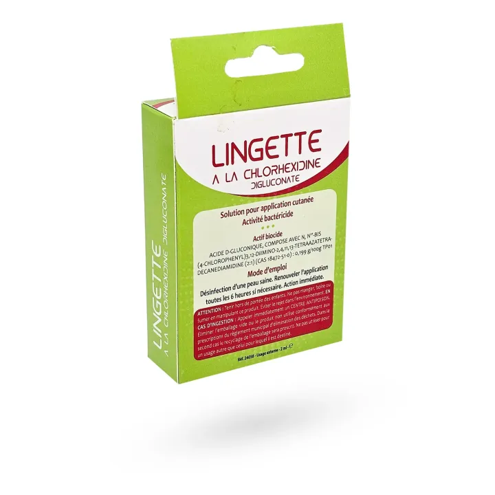 Lingettes à la Chlorhexidine Digluconate LPMF – 10 lingettes antiseptiques | Pharmacie en ligne