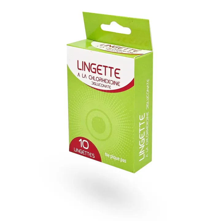 Lingettes à la Chlorhexidine Digluconate LPMF – 10 lingettes antiseptiques | Pharmacie en ligne